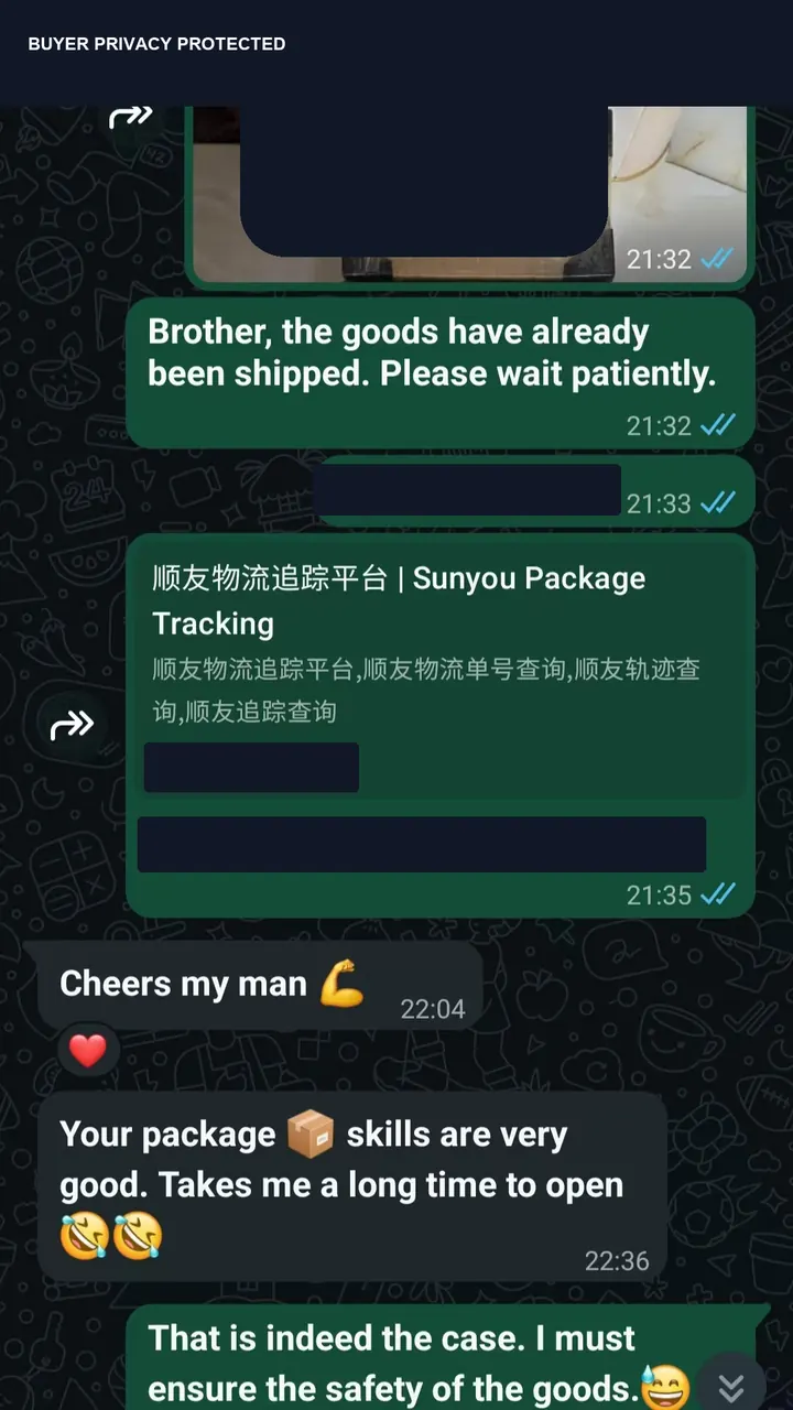 真实成交与发货记录 7，隐私信息已遮挡